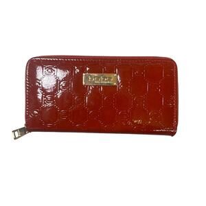 Bebe Red Zip Around Wallet